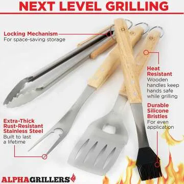 Wooden Grill Tools & Accessories - Perfect BBQ Gifts