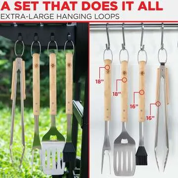 Wooden Grill Tools & Accessories - Perfect BBQ Gifts