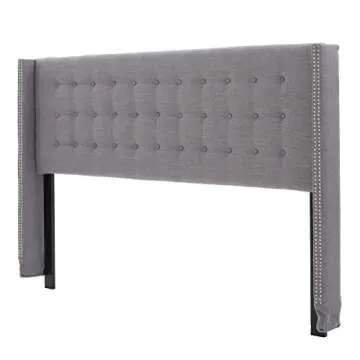 Christopher Knight Home Kendrah Fabric Headboard, King / Cal King, Dark Grey