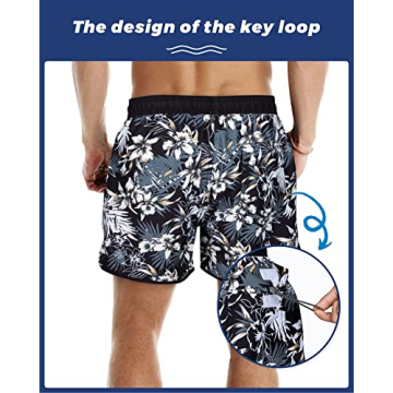 Trendy SURF CUZ Men's Retro Swim Trunks with Pockets - Perfect for Summer Fun!