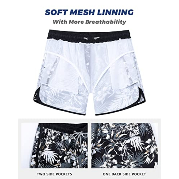 Trendy SURF CUZ Men's Retro Swim Trunks with Pockets - Perfect for Summer Fun!