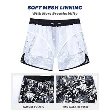 Trendy SURF CUZ Men's Retro Swim Trunks with Pockets - Perfect for Summer Fun!