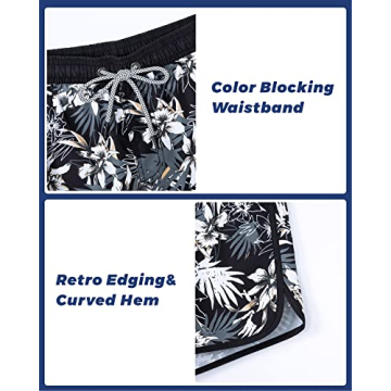 Trendy SURF CUZ Men's Retro Swim Trunks with Pockets - Perfect for Summer Fun!