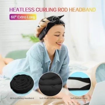 Heatless 61" Velour Curling Ribbon - Sleep-In Curls Kit