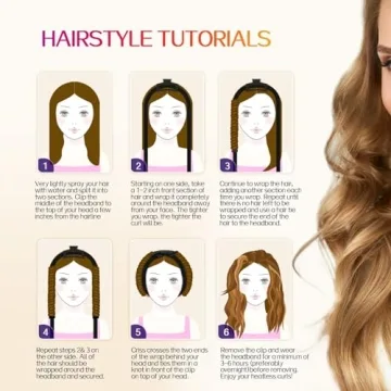 Heatless 61" Velour Curling Ribbon - Sleep-In Curls Kit