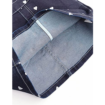 KIDSCOOL SPACE Girls Denim Overall Dress in Deep Blue