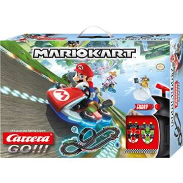 Carrera GO Electric Powered Slot Car Racing Kids Toy Race Track Set 1:43 Scale, Mario Kart