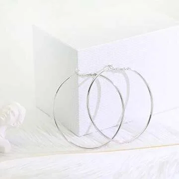 Rugewelry 925 Sterling Silver Hoop Earrings - Elegant Gift Boxed