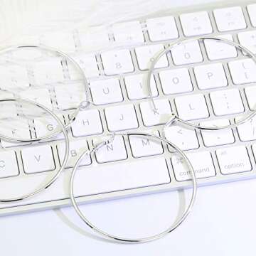 Rugewelry 925 Sterling Silver Hoop Earrings - Elegant Gift Boxed