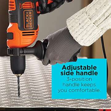 BLACK+DECKER 6.5-Amp Hammer Drill for Tough Jobs