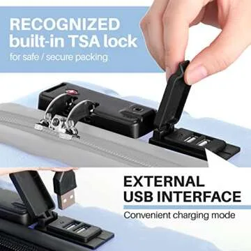 AnyZip 21" Carry On Luggage with USB Charging & TSA Lock