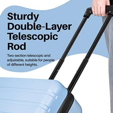 AnyZip 21" Carry On Luggage with USB Charging & TSA Lock