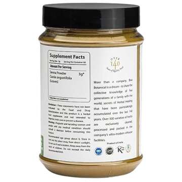 bixa BOTANICAL Senna Leaves Powder | Cassia angustifolia | 200 Grams / 7 OZ | Natural Herbal Laxativ...