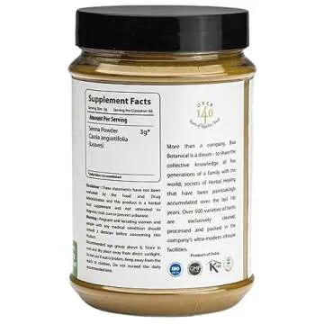 Bixa Botanical Senna Leaf Powder - Pure Herbal Laxative for Digestive Health