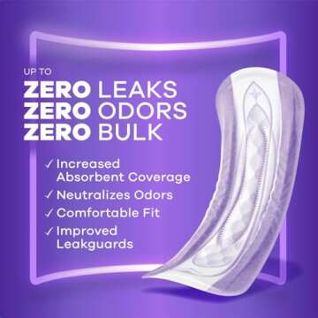 Always Discreet Adult Incontinence Pads for Women, Heavy Absorbency, Long Length, Postpartum Pads, 6...