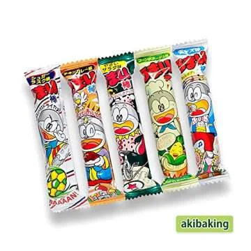 Japanese Valuable Party Snack BOX popular set Dagashi Japan Aerial chocolate Pocky with Akiba King Sticker