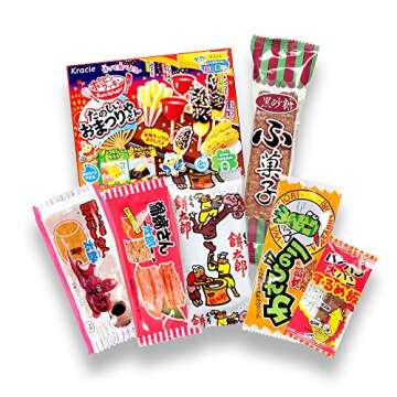 Japanese Valuable Party Snack BOX popular set Dagashi Japan Aerial chocolate Pocky with Akiba King Sticker