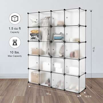 Versatile LANGRIA 20 Cubby Cube Organizer for Stylish Storage