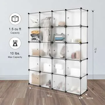 Versatile LANGRIA 20 Cubby Cube Organizer for Stylish Storage