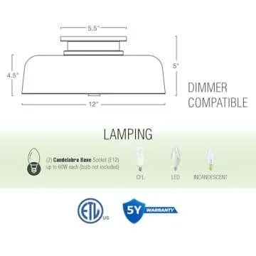 Kira Home Gianna 12" Closet Ceiling Light Fixture