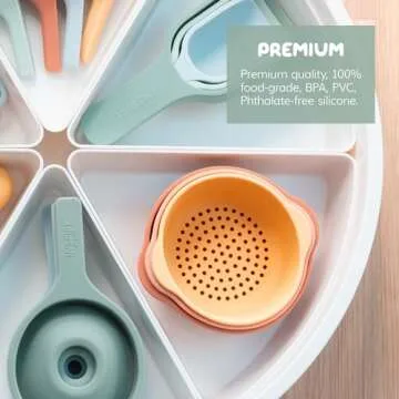 Inspire My Play - 3 x Nesting Bowls and Sieve - Perfect for Sensory PlayTray - Sensory Bin Accessories - Special Education Classroom Supplies - Montessori Education Toys - Coral