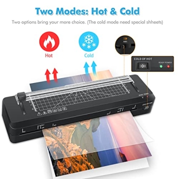 Raycial A3 Laminator Fast Warm-Up 5 in 1 Set with 50 Pouches