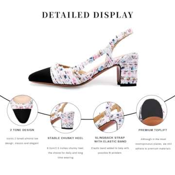 MIRAAZZURRA Sling Back Pumps for Women - Chic Comfort