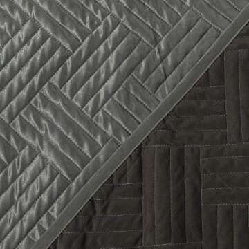 NTBAY King Silk Satin Quilt Set, Luxury Bedspread for All Seasons