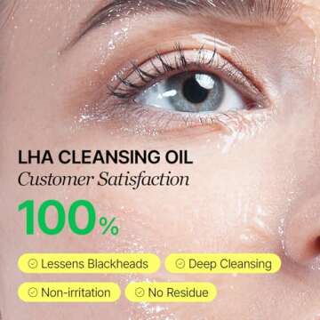 VEGANIFECT LHA Deep Cleansing Oil, Makeup, Blackhead and Whitehead Remover, Korean Skin Care, Vegan, 6.93 Fl Oz (NEW)