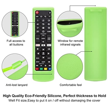 Silicone Glow in The Dark LG TV Remote Cover - 2 Pack