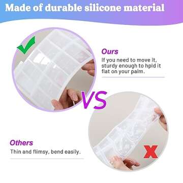 LET'S RESIN Resin Molds, Double 6 Domino Epoxy Mold Standard Size, Glossy Molds for Resin Casting, Silicone Molds for Epoxy Resin, UV Resin,Shiny & No Scratches & Durable