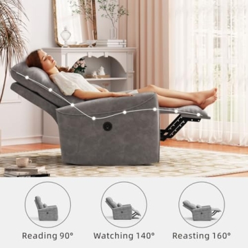 MECHYIN Modern Power Recliner Chair with Charging Ports