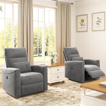 MECHYIN Modern Power Recliner Chair with Charging Ports