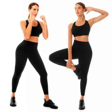 SOLBOME Leggings for Women, No See Through High Waisted Workout Black Yoga Leggings for Women XXL