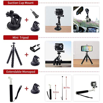 MOUNTDOG Action Camera Accessories Kit for GoPro & Yi
