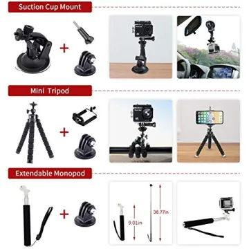 MOUNTDOG Action Camera Accessories Kit for GoPro & Yi