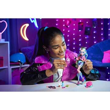Monster High Doll, Lagoona Blue with Colorful Streaked Hair in Signature Look with Fashion Accessori...