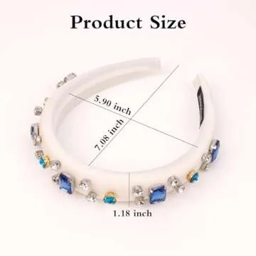 Amariver Rhinestones Headbands for Women Sparkle Jeweled Hair Band Padded Head Bands Bling Crystal H...