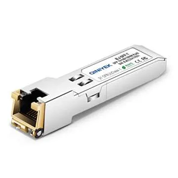 QINIYEK 2Pack 10/100/1000BASE-T RJ45 Copper SFP Ethernet Module, Gigabit SFP to RJ45 Mini-GBIC Trans...