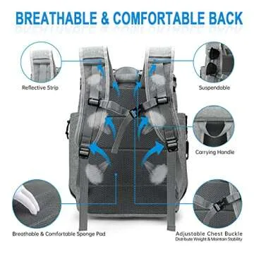 Simaixing Backpack Coolers Insulated Leak Proof, 45 Cans Beach Cooler Backpack, Large Capacity Ice Chest Backpack, Waterproof Soft Cooler Bag Lunch Backpack for Men Women Camping Hiking