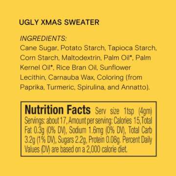 Christmas Sequins & Ugly Sweater Natural Sprinkle Set by Supernatural, Holiday Shapes, No Artificial Dyes, Soy Free, Gluten Free, Vegan, 3oz (Pack of 2)