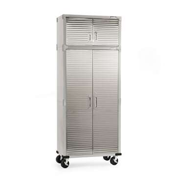 Seville Classics UltraHD Heavy Duty Metal 2-Door Lockable Stacker Cabinet 