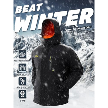TACVASEN Mens Ski Jacket - Warm Water Resistant Winter Coat