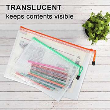 Umriox Zipper Bags - 12 Durables in 6 Colors for All