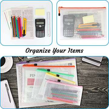 Umriox Zipper Bags - 12 Durables in 6 Colors for All