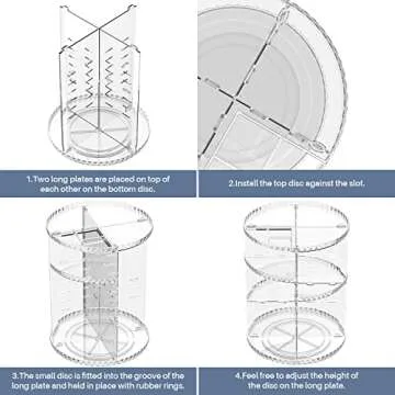 Vinmoso 360 Degree Rotating Makeup Organizer for Dresser