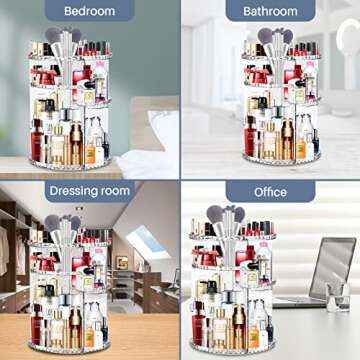 Vinmoso 360 Degree Rotating Makeup Organizer for Dresser