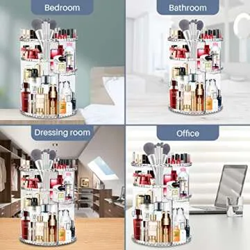 Vinmoso 360 Degree Rotating Makeup Organizer for Dresser