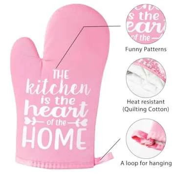 GROBRO7 6Pcs Oven Mitts & Pot Holders - Kitchen Essential
