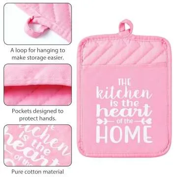 GROBRO7 6Pcs Oven Mitts & Pot Holders - Kitchen Essential